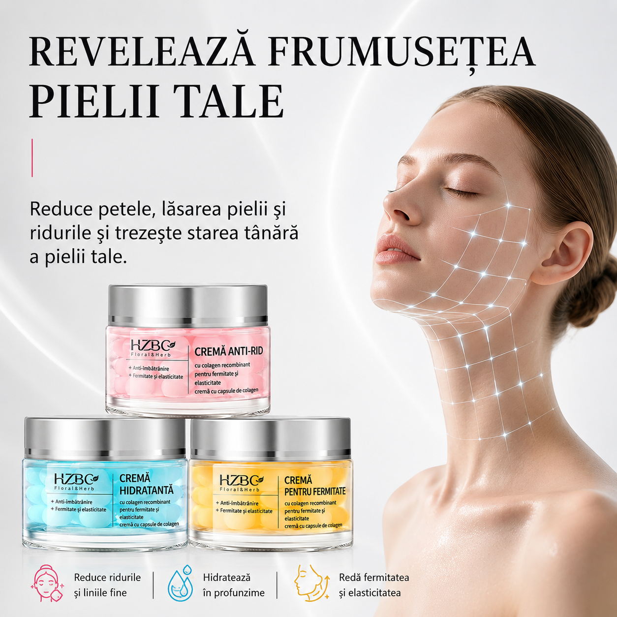 Cremă Coreeană cu Capsule de Colagen
