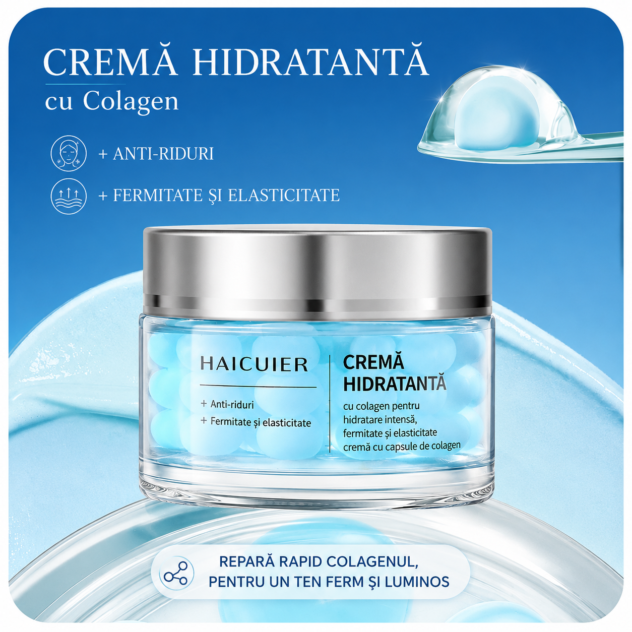 Cremă Coreeană cu Capsule de Colagen